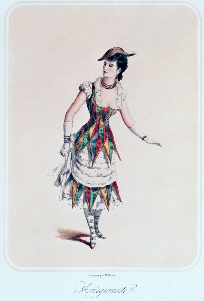サルバードダリ 衣装デザイン画 女性の道化師の衣装デザイン、1880年頃